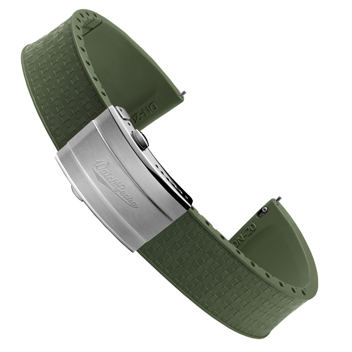Mosaic CTS Rubber Watch Strap - Military Green