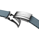 Mosaic CTS Rubber Watch Strap with Push Button Buckle - Powder Blue