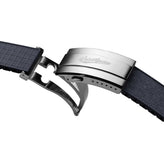 Mosaic CTS Rubber Watch Strap with Push Button Buckle - Navy Blue