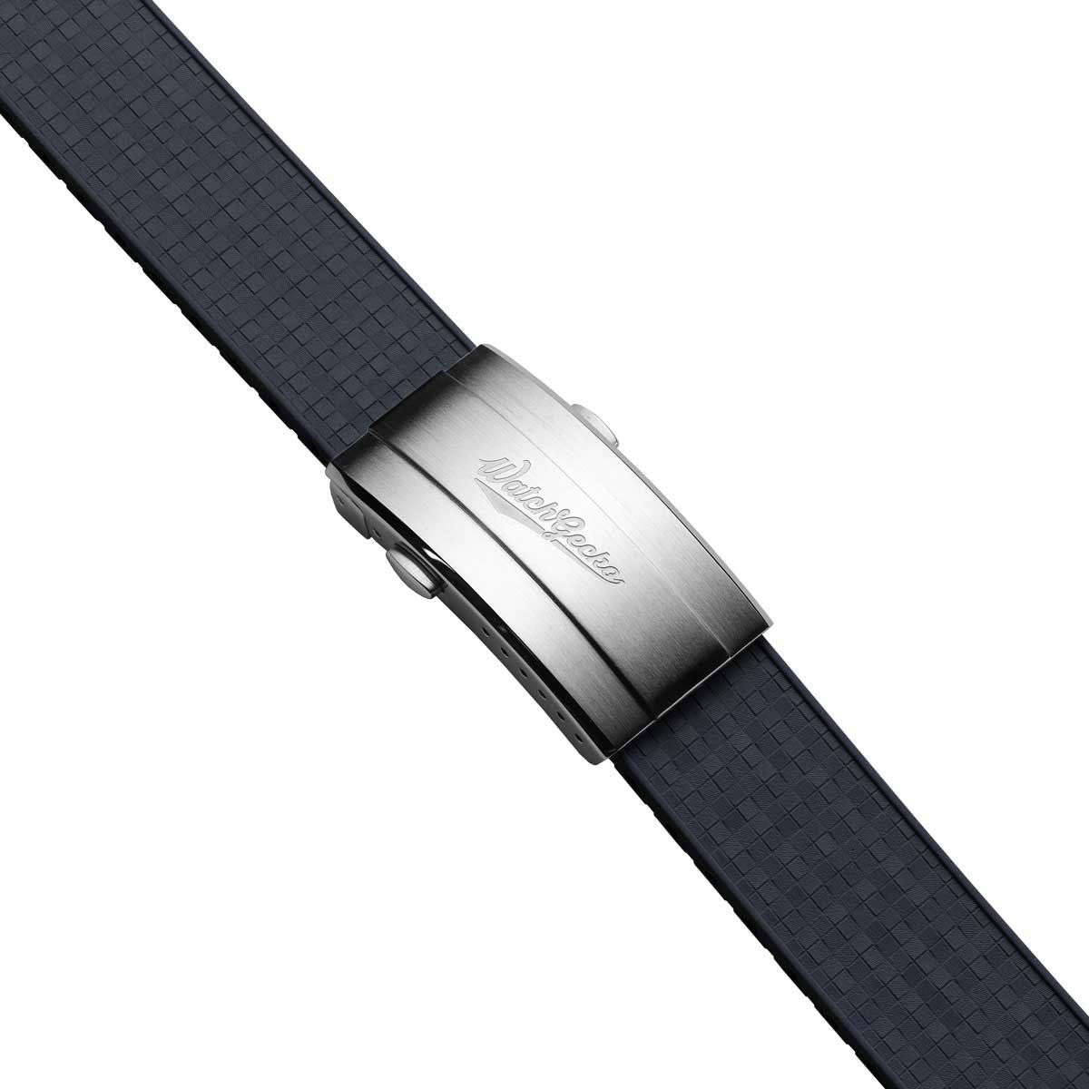 Mosaic CTS Rubber Watch Strap with Push Button Buckle - Navy Blue
