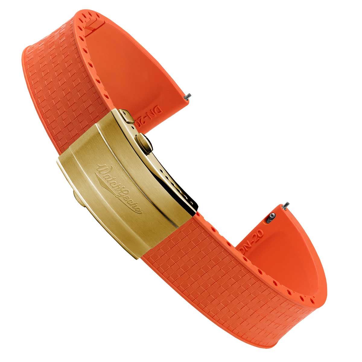 Mosaic CTS Rubber Watch Strap - Spanish Orange