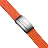 Mosaic CTS Rubber Watch Strap with Push Button Buckle - Spanish Orange