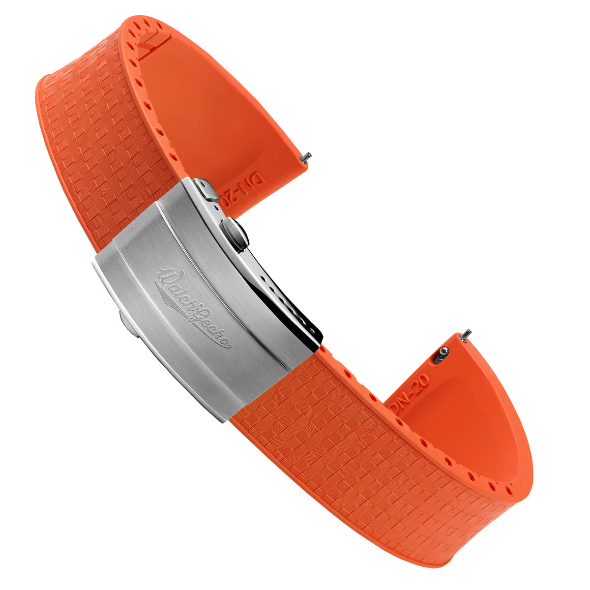Mosaic CTS Rubber Watch Strap - Spanish Orange