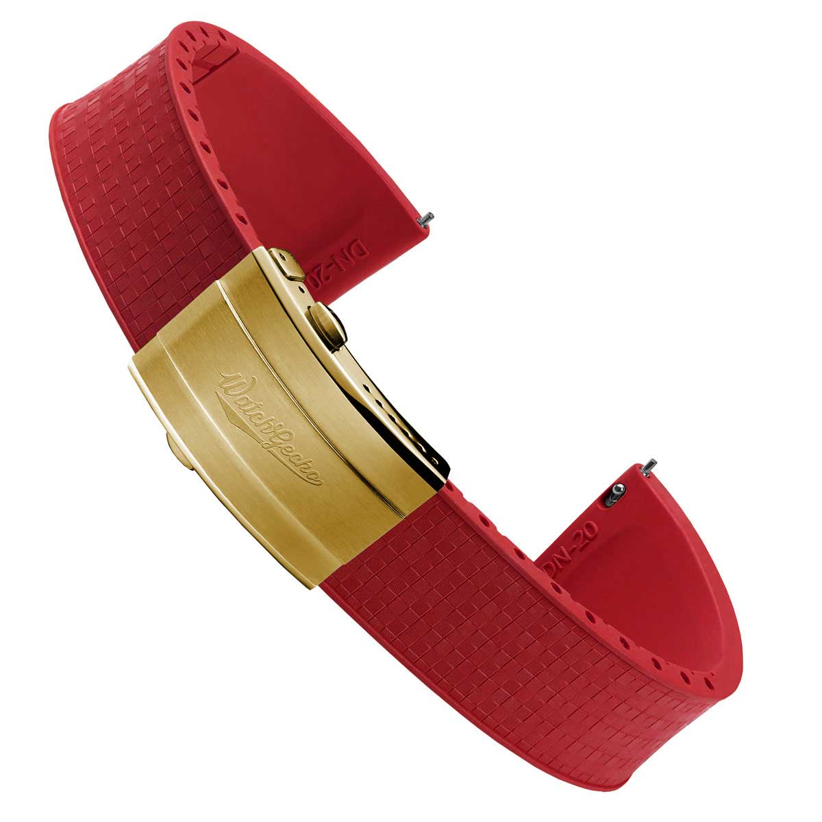 Mosaic CTS Rubber Watch Strap - Tomato Red