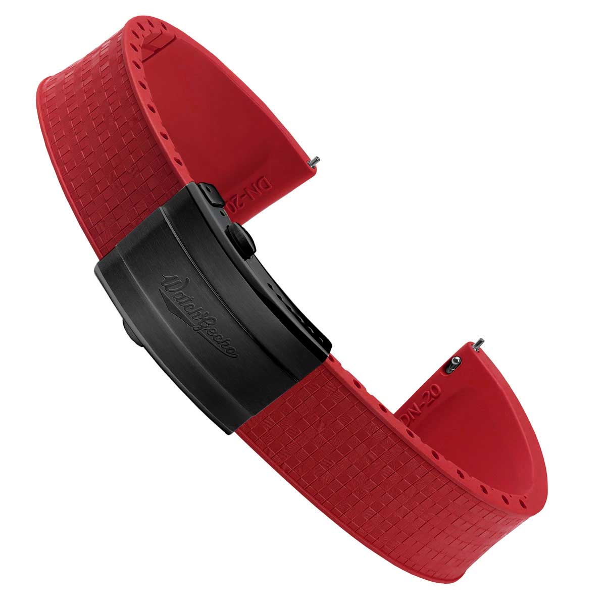 Mosaic CTS Rubber Watch Strap - Tomato Red