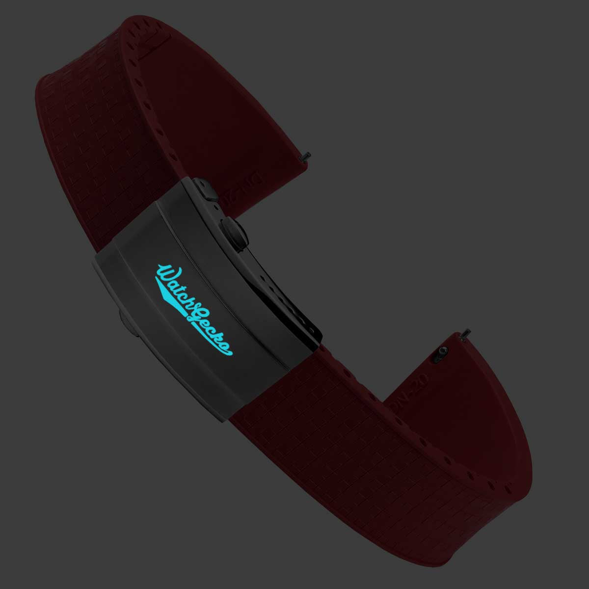 Mosaic CTS Rubber Watch Strap - Tomato Red