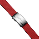 Mosaic CTS Rubber Watch Strap with Push Button Buckle - Tomato Red