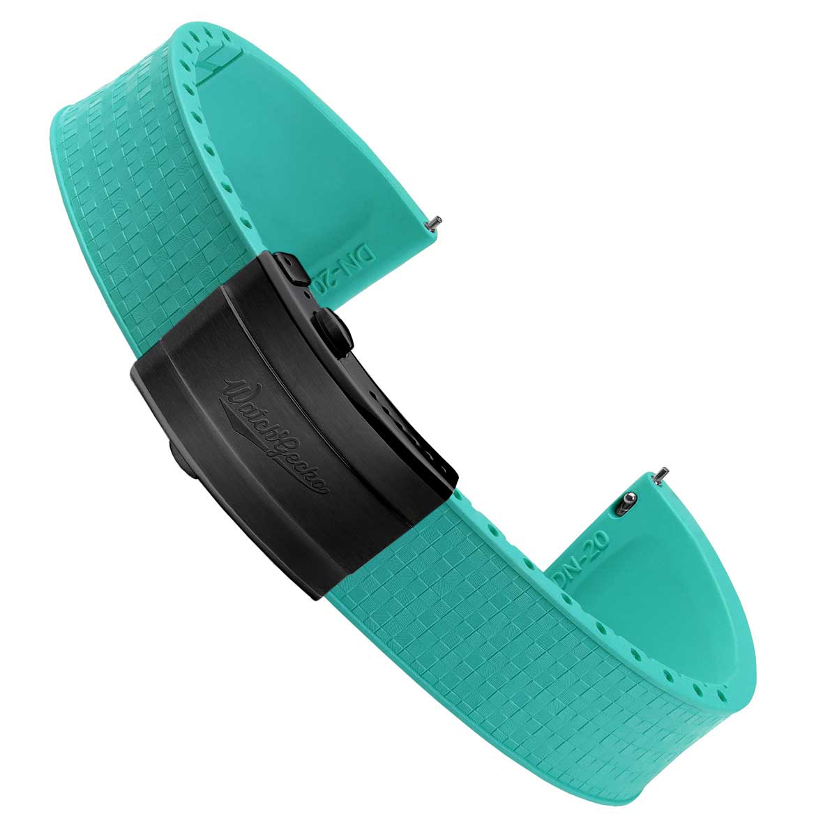 Mosaic CTS Rubber Watch Strap -  Aqua Blue