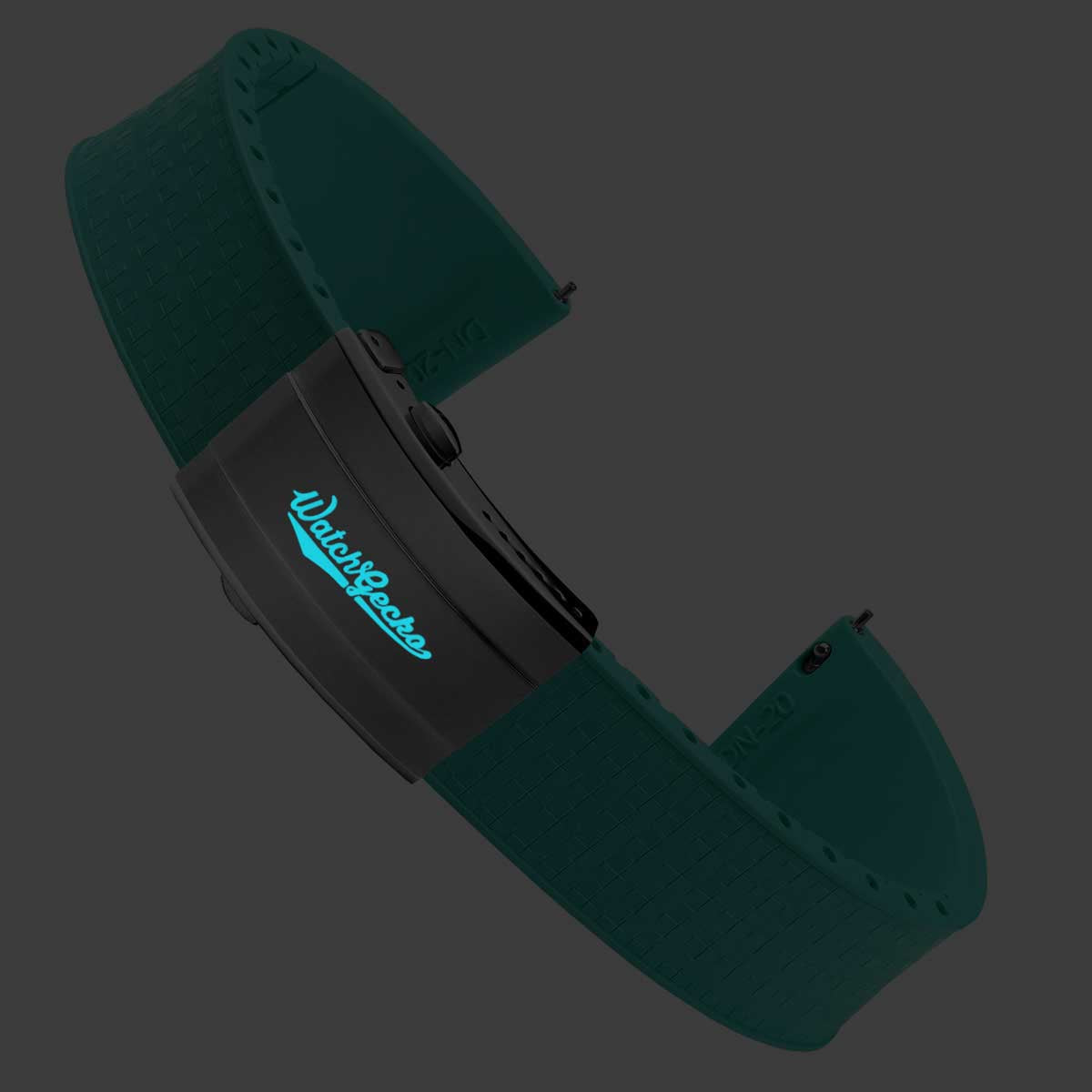 Mosaic CTS Rubber Watch Strap -  Aqua Blue