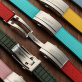 Mosaic CTS Rubber Watch Strap with Push Button Buckle - Storm Grey