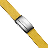 Mosaic CTS Rubber Watch Strap with Push Button Buckle - Canary Yellow