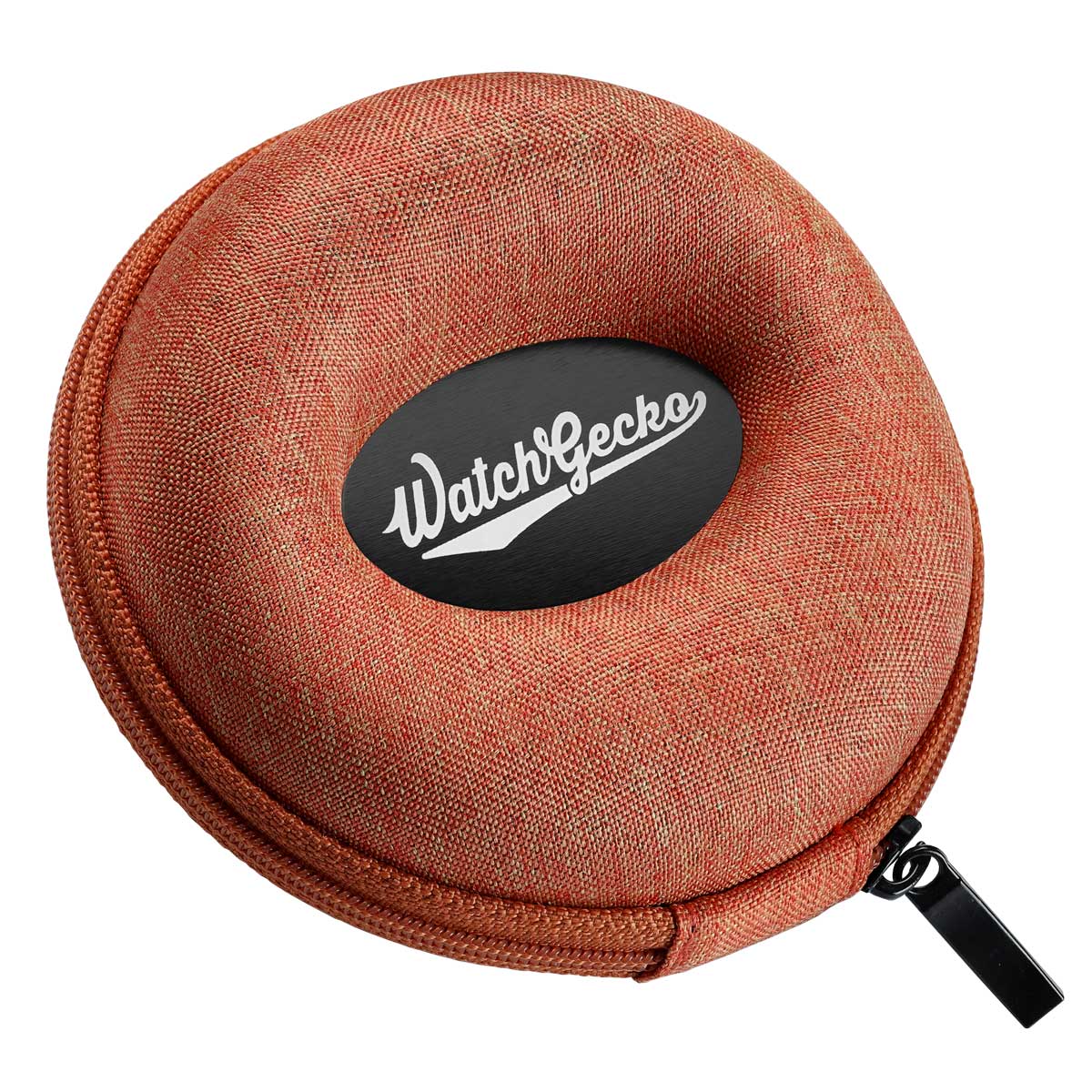 Zip Up Doughnut Watch Case - Burnt Orange