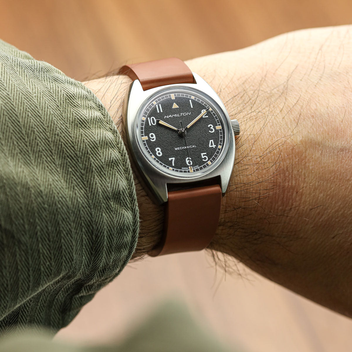 WatchGecko Sennen Quick-Release FKM Rubber Watch Strap - Brown