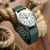 WatchGecko Sennen Quick-Release FKM Rubber Watch Strap - Green