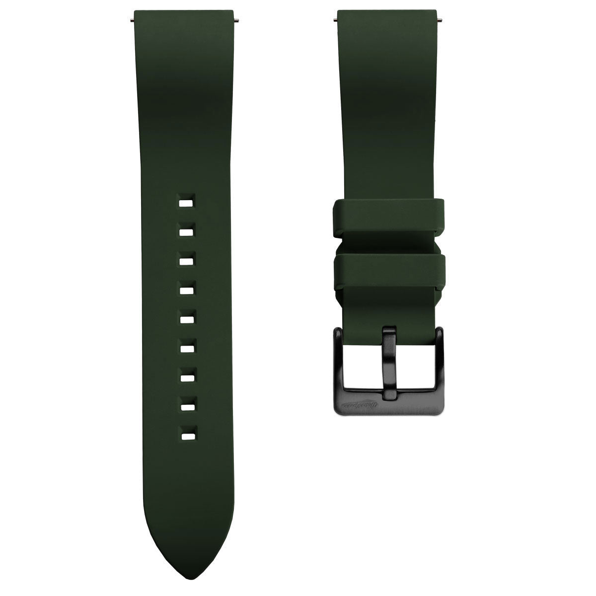 Sennen Quick-Release FKM Rubber Watch Strap - Green