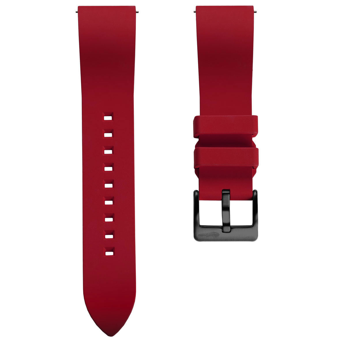 Sennen Quick-Release FKM Rubber Watch Strap - Red