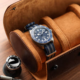 WatchGecko 3 Watch Travel Roll Case - Brown