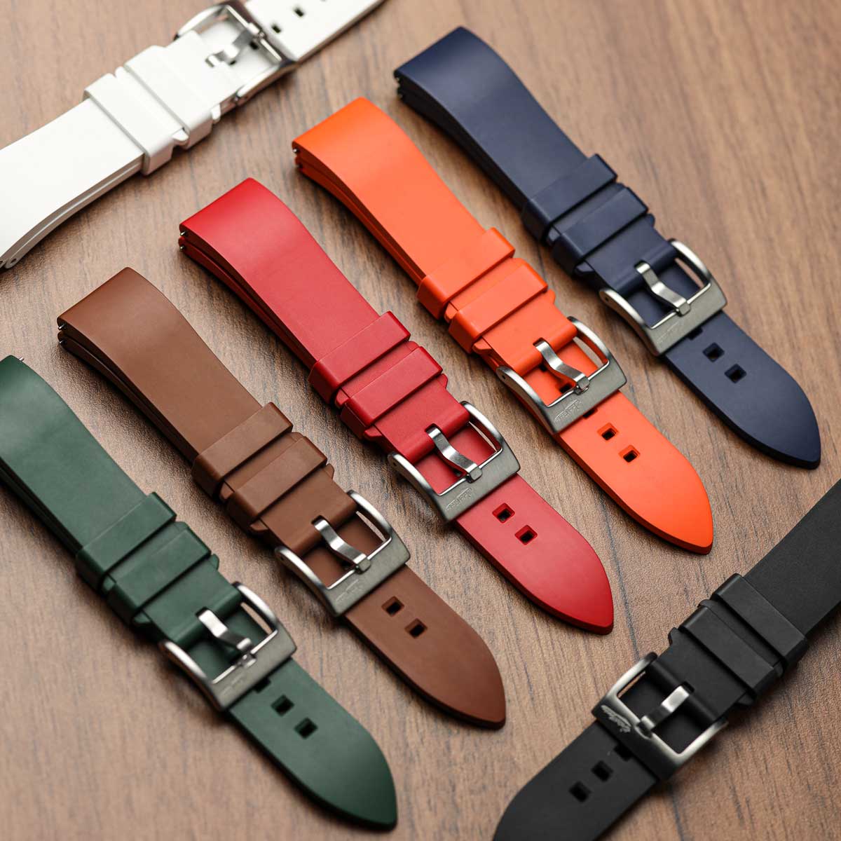 WatchGecko Sennen Quick-Release FKM Rubber Watch Strap
