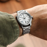 Langstone Solid Stainless Steel Diver's Watch Bracelet - Polished Centre Links