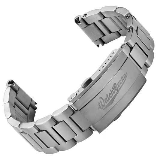 Langstone Solid Stainless Steel Diver's Watch Bracelet - Fully Brushed