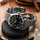 Genuine H Link Shark Mesh 316L Stainless Watch Bracelet - Polished