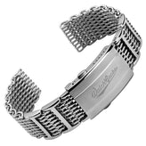 Genuine H Link Shark Mesh 316L Stainless Watch Bracelet - Polished