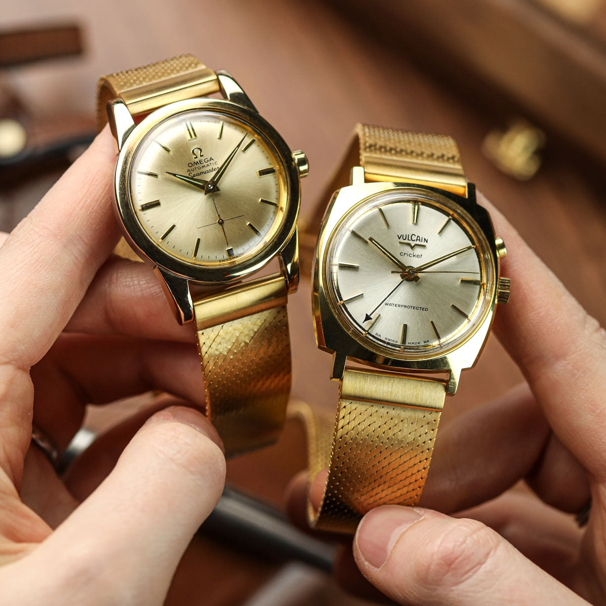 NEW Calibre 1960 Mesh Watch Strap - PVD Gold