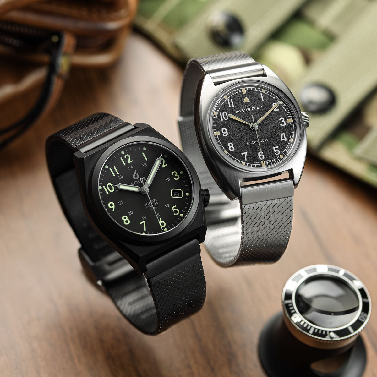 NEW Calibre 1960 Mesh Watch Strap - PVD Black