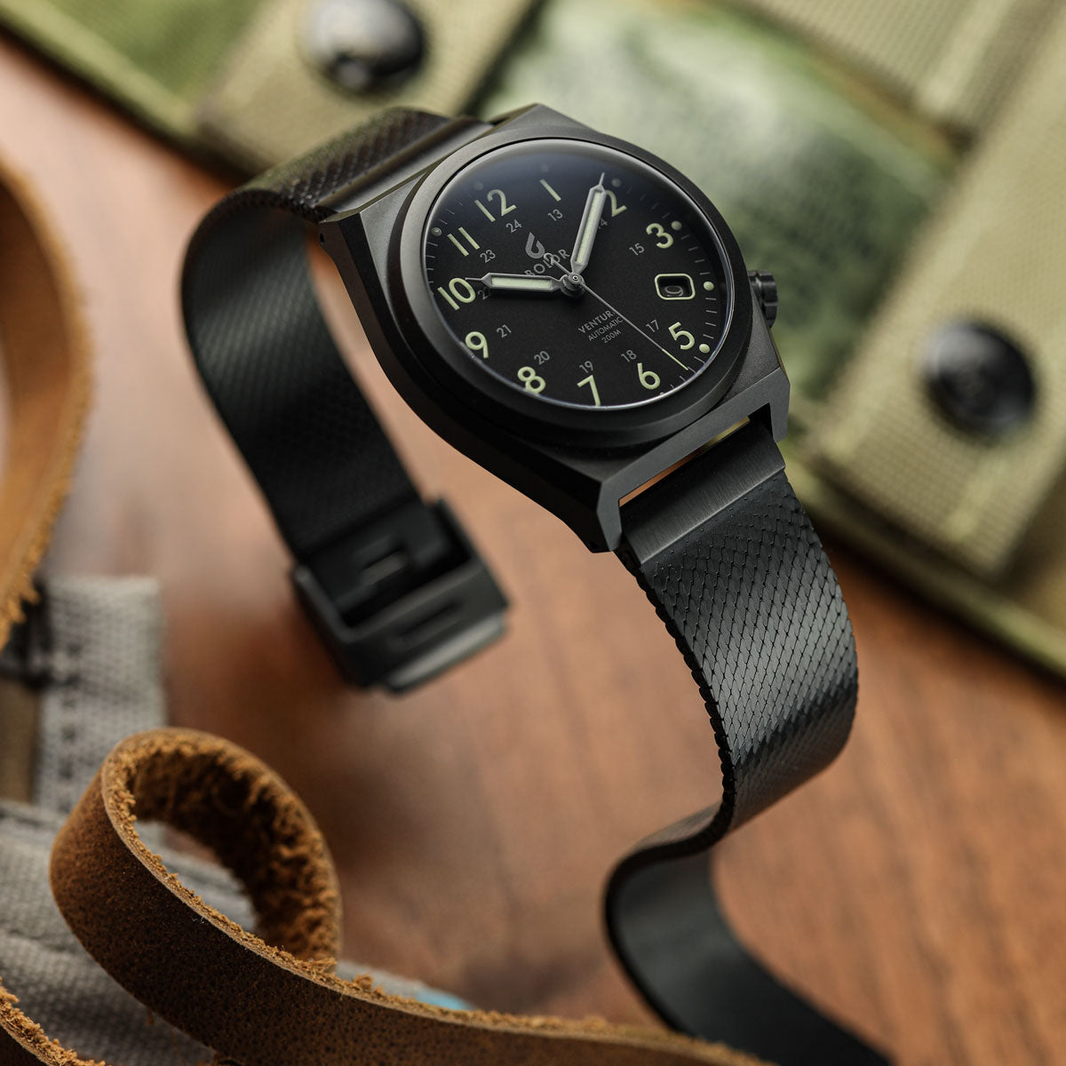 NEW Calibre 1960 Mesh Watch Strap - PVD Black