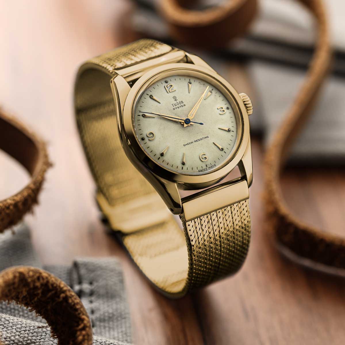 Fresco Classic Mesh Watch Strap - IP Gold