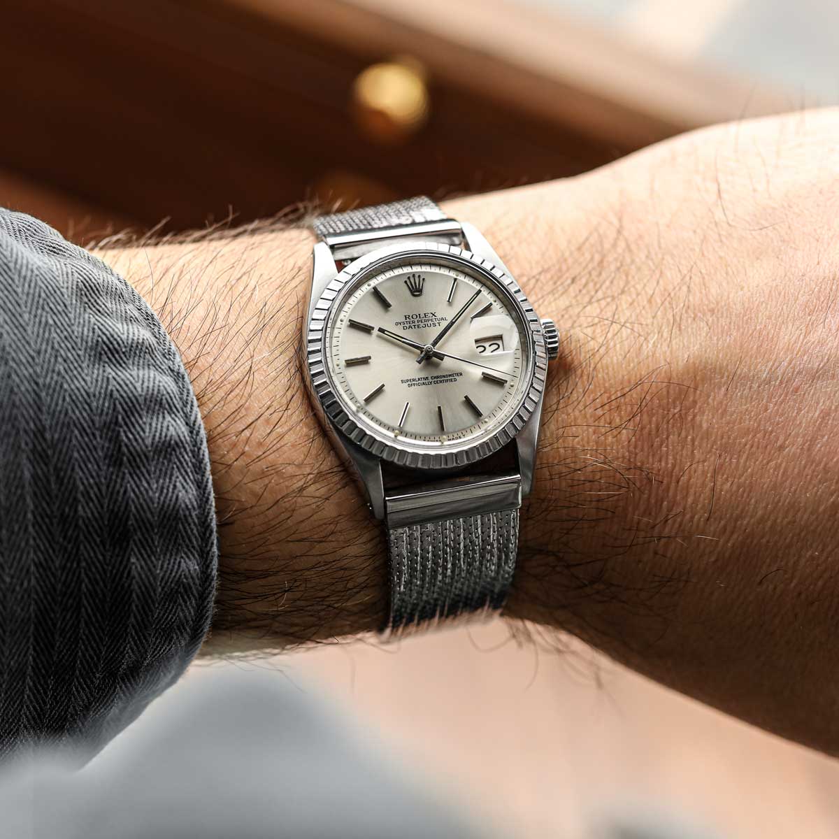 Fresco Classic Mesh Watch Strap - Polished