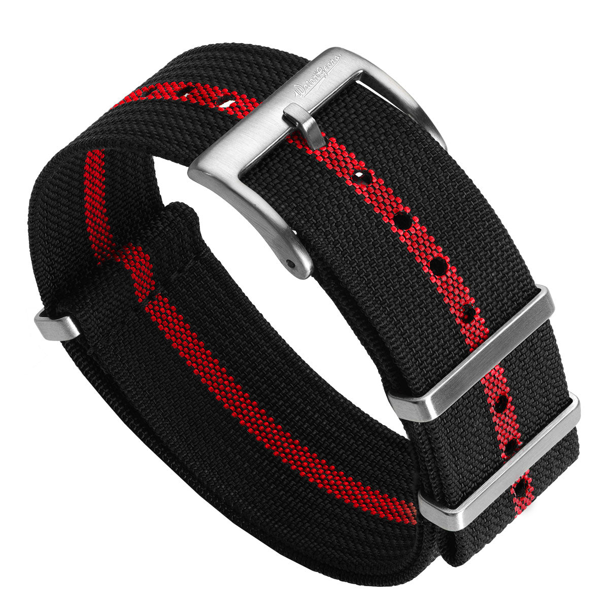 Ridge British Military Watch Strap - Black & Red