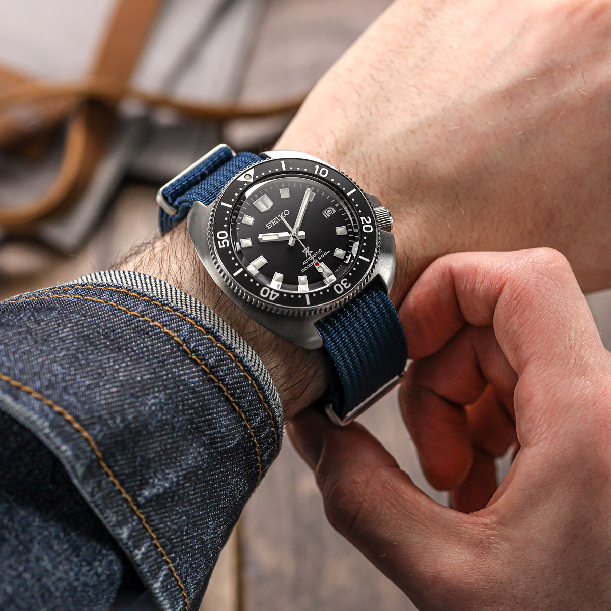 Ridge Military Nylon Watch Strap - Blue