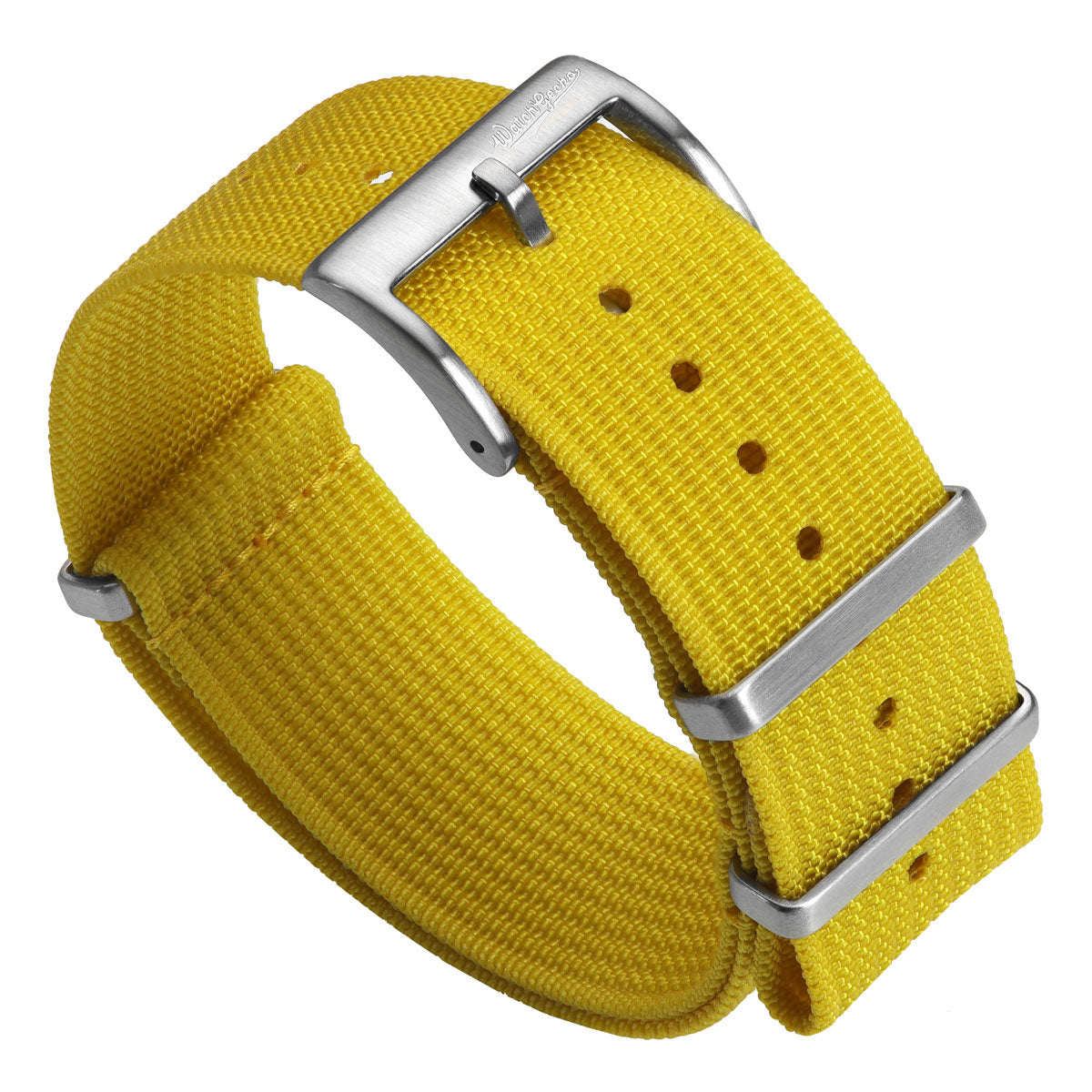 WatchGecko Ridge Military Nylon Watch Strap - Canary Yellow
