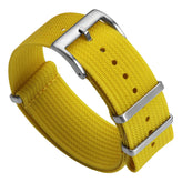 WatchGecko Ridge Military Nylon Watch Strap - Canary Yellow