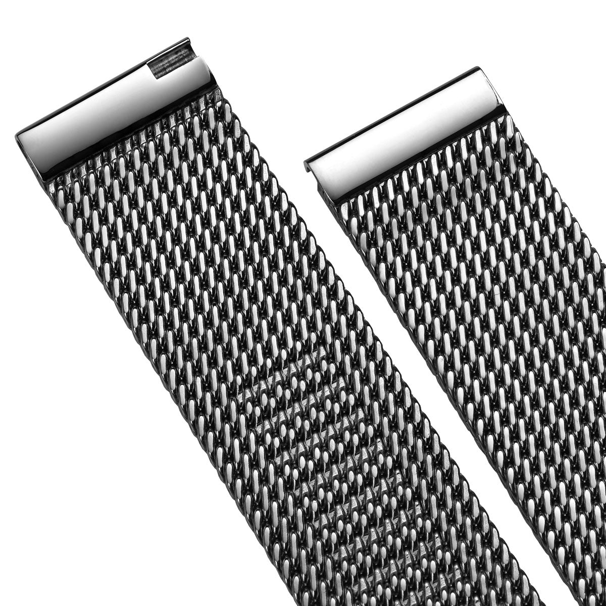 Old Stock Oblique Milanese Mesh Stainless Steel Watch Strap - Polished