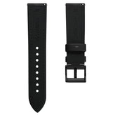 Atlas Sailcloth Watch Strap - Black / Grey with IP Black Buckle