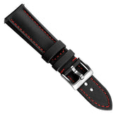 Atlas Sailcloth Watch Strap - Black / Red