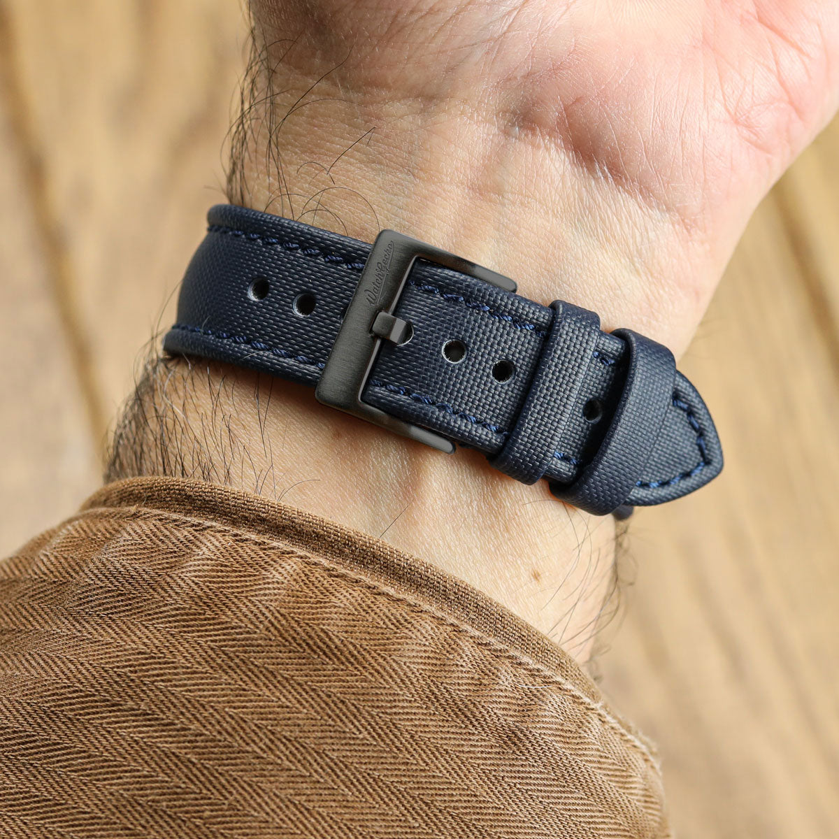 Atlas Sailcloth Watch Strap with IP Black Buckle
