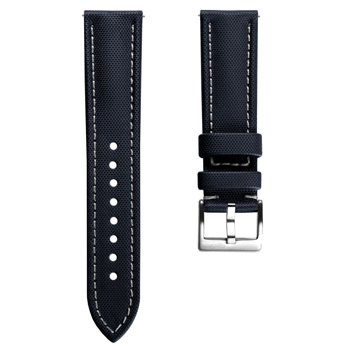 Atlas Sailcloth Watch Strap - Blue / White