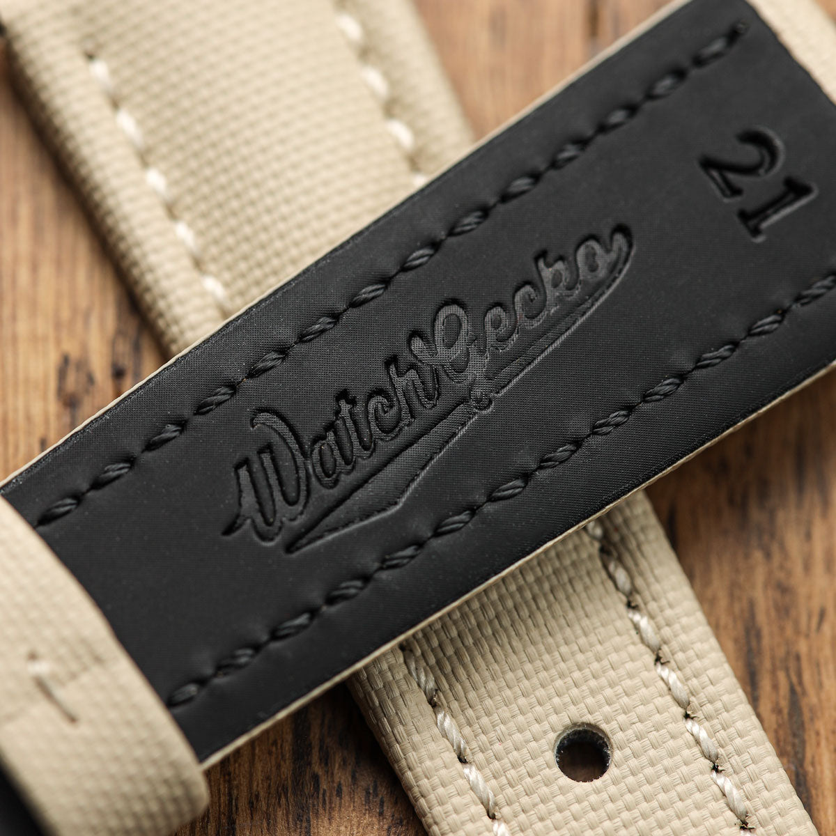 WatchGecko Atlas Sailcloth Watch Strap - Beige