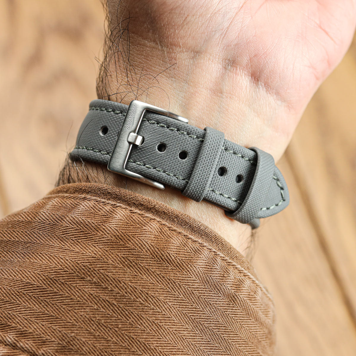 WatchGecko Atlas Sailcloth Watch Strap - Grey