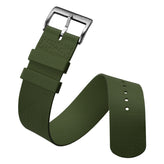 TidalPass British Military FKM Rubber Watch Strap - Starboard Green