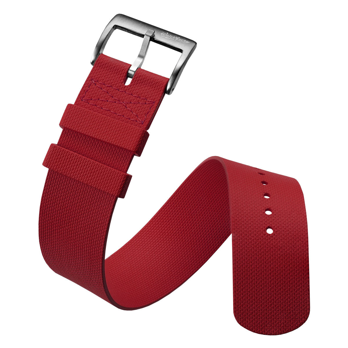 TidalPass British Military FKM Rubber Watch Strap - Portside Red
