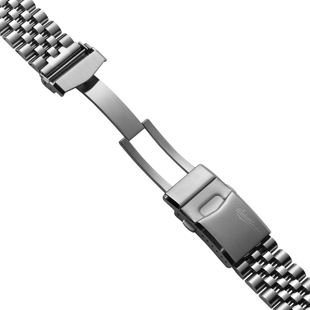 WatchGecko Warrington Stainless Steel Watch Strap - Brushed/Polished