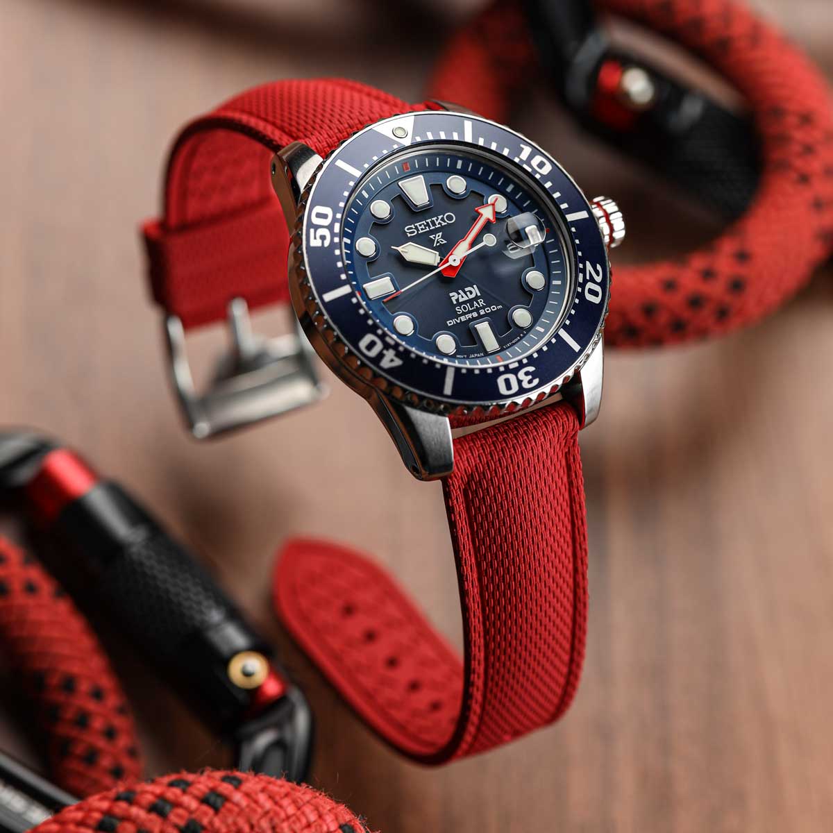 Breakwater FKM Rubber Strap - Red