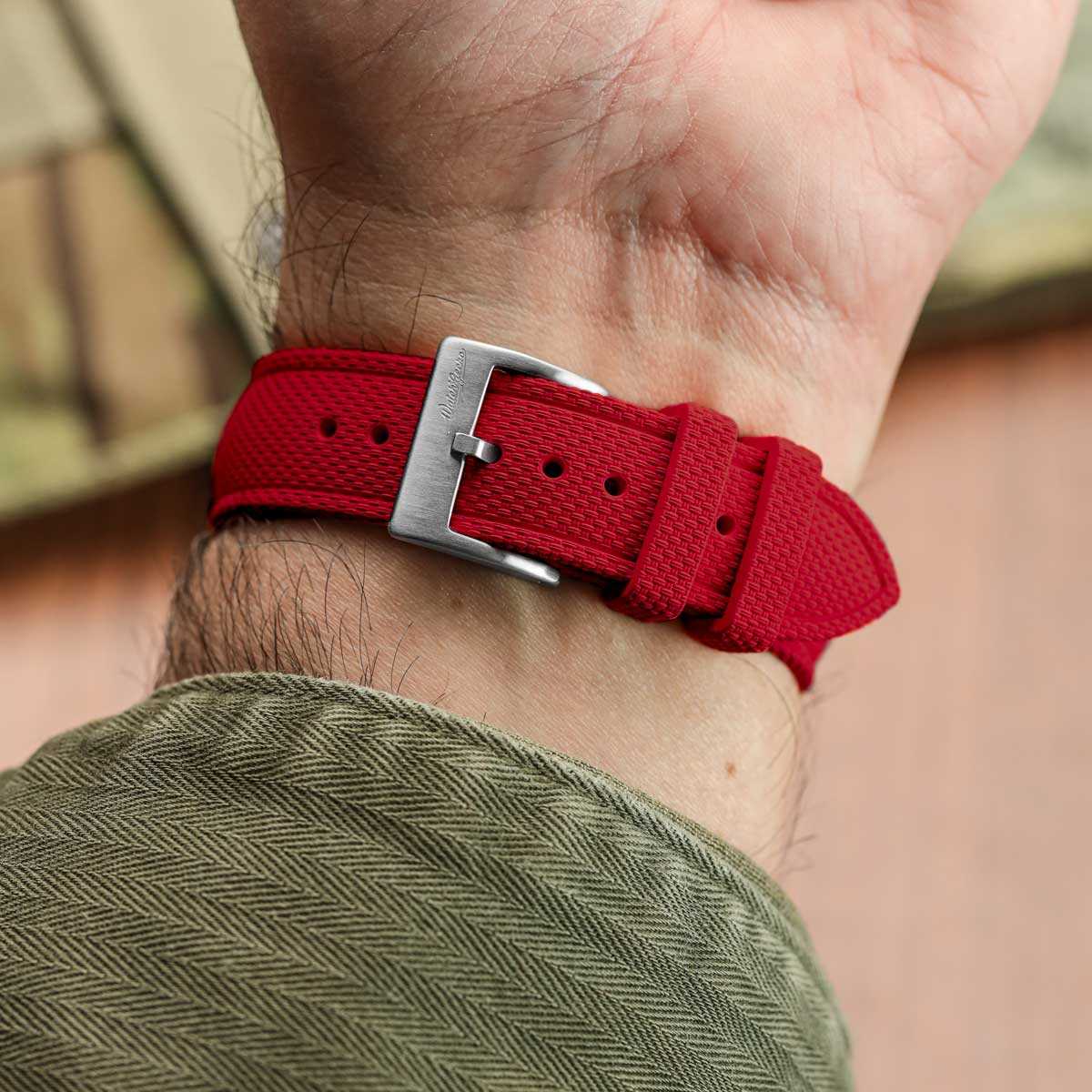 Breakwater FKM Rubber Strap - Red
