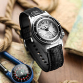 Everglade Alligator Pattern FKM Rubber Strap - Jet Black