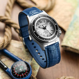 Everglade Alligator Pattern FKM Rubber Strap - Lagoon Blue