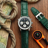 Everglade Alligator Pattern FKM Rubber Strap - Marsh Green